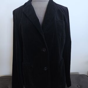 Jones New York Classic Black Velvet Blazer